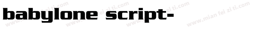 babylone script字体转换